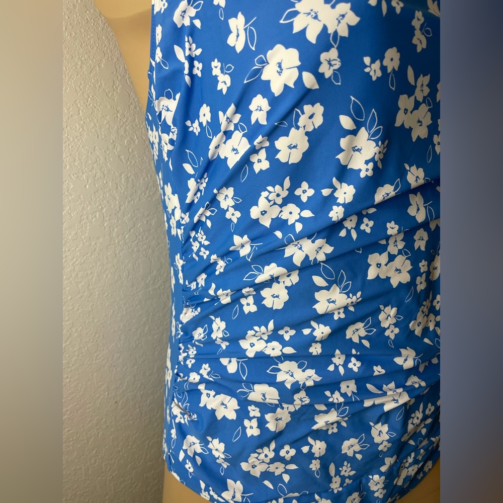 Anne Cole Square Neck Front Shirred One Piece NWT Size 22W - Picture 4 of 13
